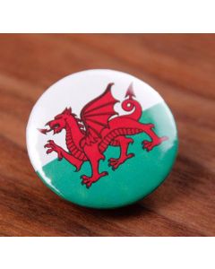 Welsh Flag Round Badge
